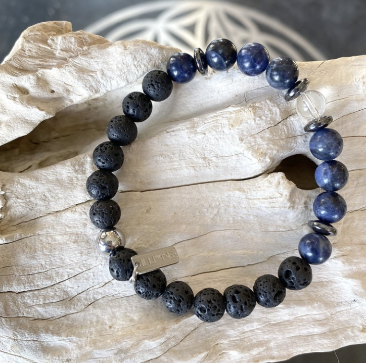 Sodalite pierres naturelles bracelet homme